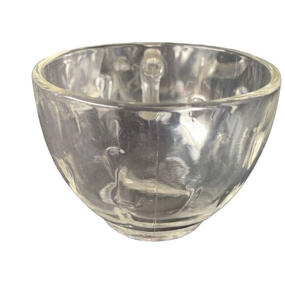 Vintage Hazel Atlas Set Lot of 4 Teardrop Clear Glass Mid Century Teacups Classy - Picture 2 of 10